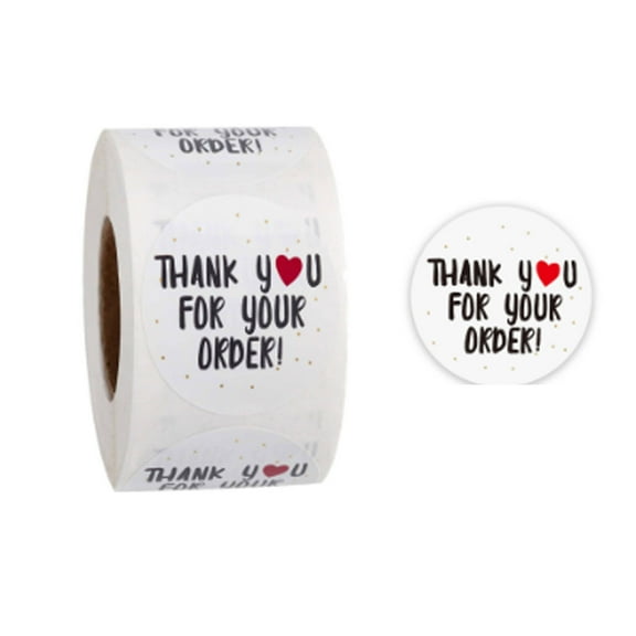 CCOCC 500 Pcs Thank You Stickers,Adhesive Thank You Stickers Small Business,Sticker Labels for DIY Gift Packaging Stationery,Letter