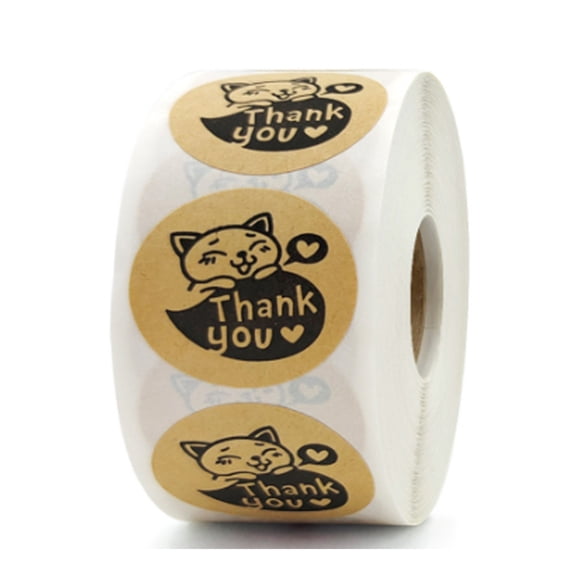 CCOCC 500 Pcs Thank You Stickers,Adhesive Thank You Stickers Small Business,Sticker Labels for DIY Gift Packaging Stationery