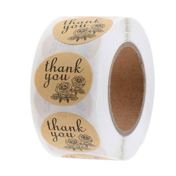 CCOCC 500 Pcs Thank You Stickers,Adhesive Thank You Stickers Small Business,Sticker Labels for DIY Gift Packaging Stationery