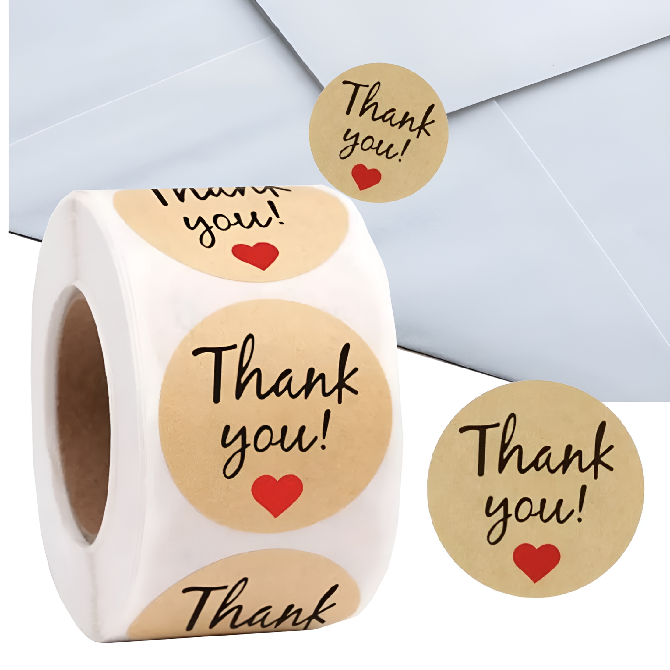 CCOCC 500 Pcs Thank You Stickers Pink Stickers Thank You Stickers Roll ...