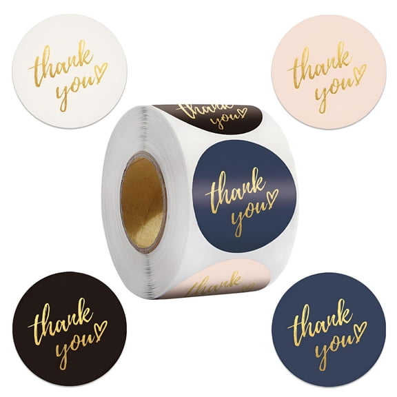 CCOCC 500 Pieces 1.5 Inch Thank You Stickers for Envelope Packaging Baking Gift Bags
