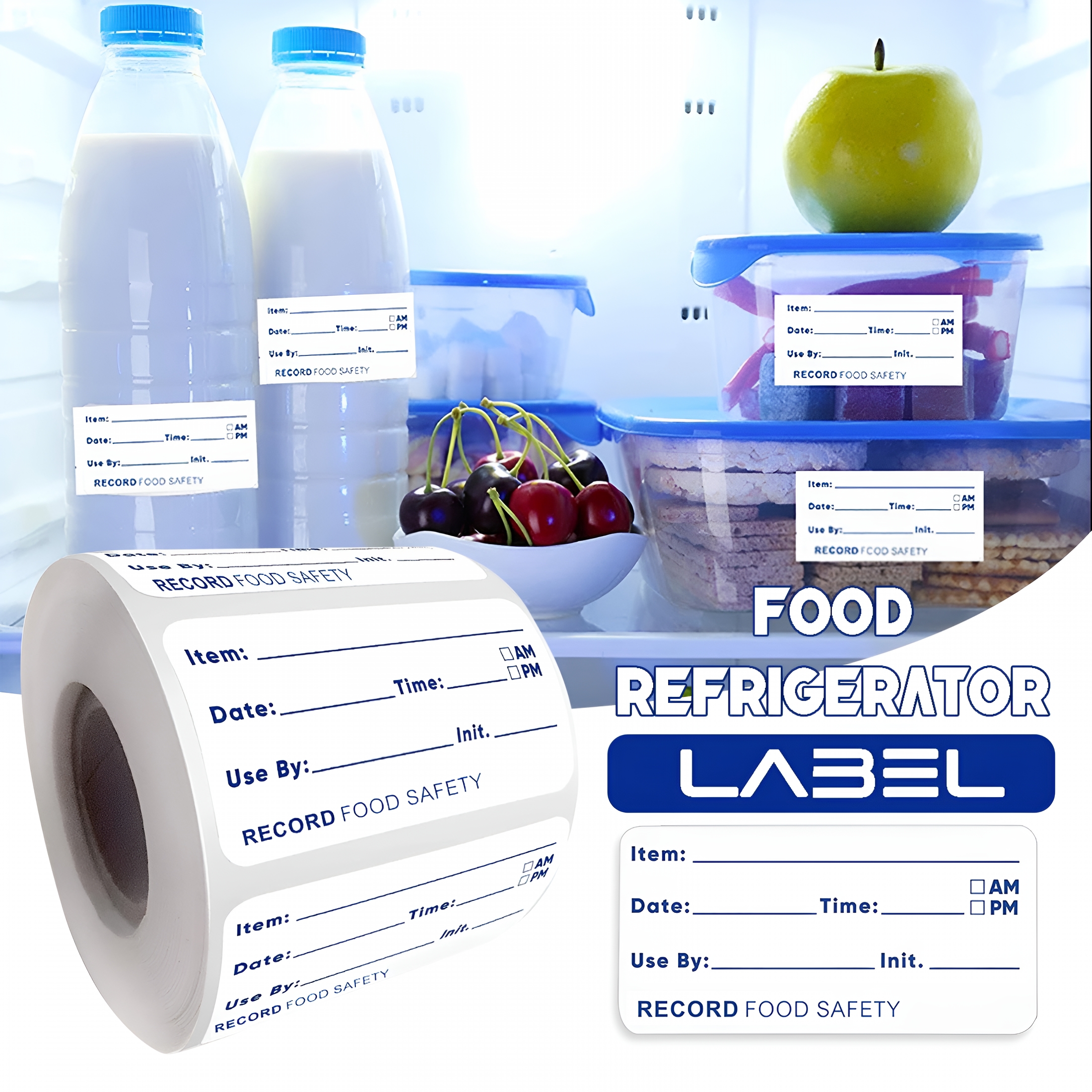 CCOCC 500Pcs Food Labels For Expiration Date,Removable Pantry,Meal Prep ...