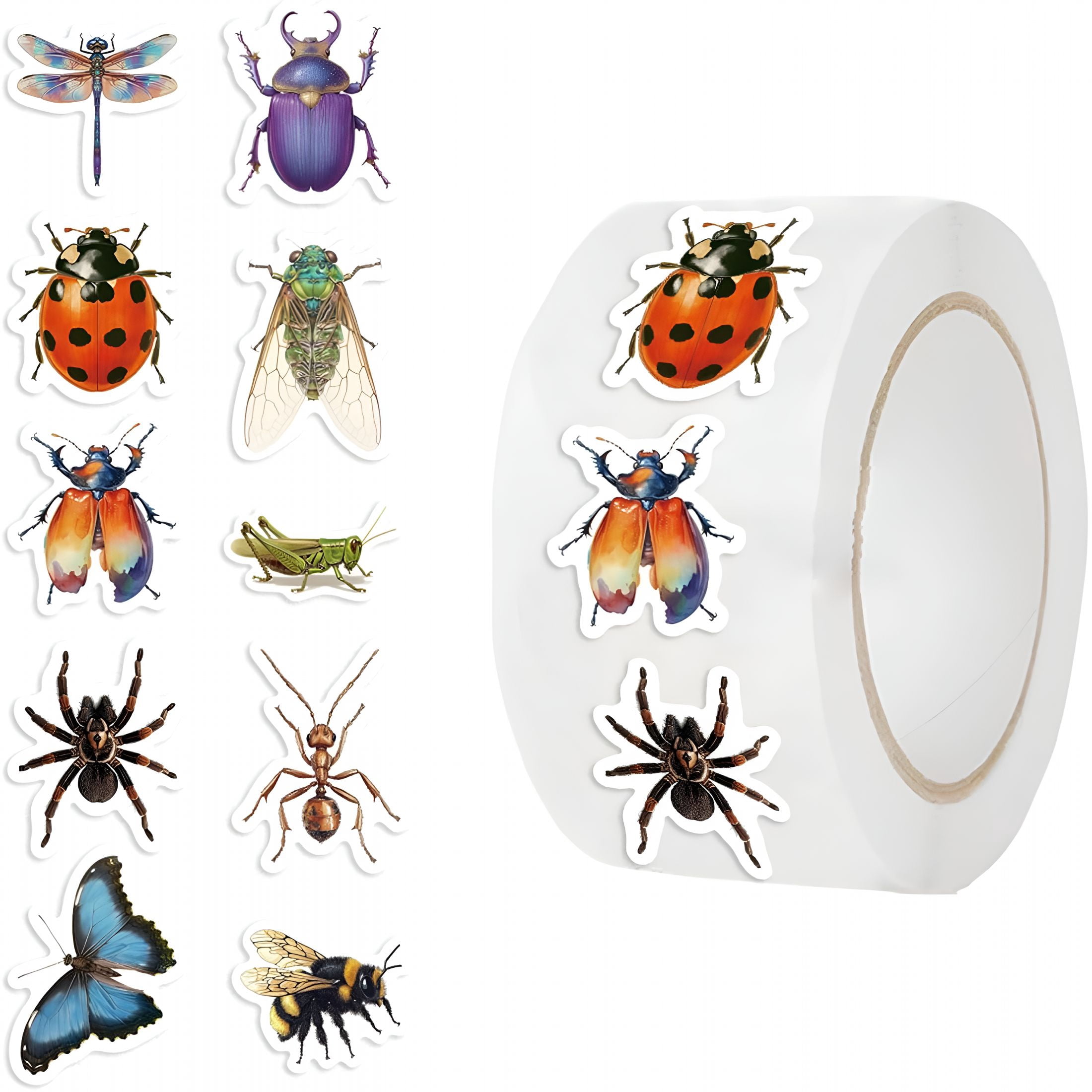 Insectoutline Stickers CCOCC 500Pcs Insect Stickers,1 Inch Reward Stickers in 10 Patterns ...