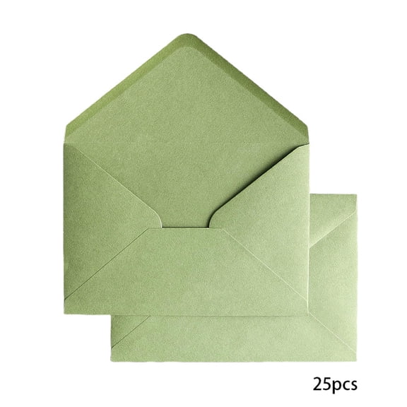 CCOCC 50Pcs A7 Invitation Envelopes Set Sage Green Greeting Card Envelopes V-Flap Envelope Gift Card Sleeves for Mailing Sending Card Wedding Baby Shower Birthday,7.3x5.3 Inch