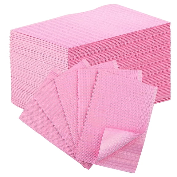 CCOCC 50Pcs Disposable Nail Mats Foldable Nail Paper Towels,Table Acrylic Nail Practice Sheet,3Ply Waterproof Clean Nail Table Practice Mat for Salon Manicure,Nail Art Accessories 13"X18"(Pink)