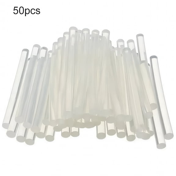 CCOCC 50Pcs/Pack 7mm Multipurpose Transparent Glue Sticks Adhesive for Hot Melt Gun