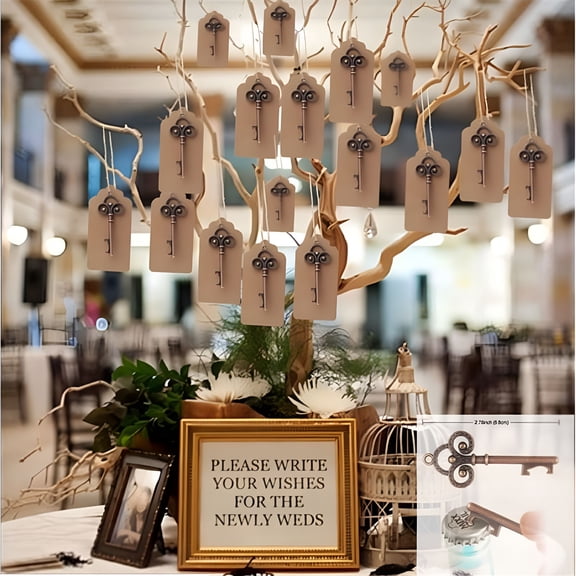 CCOCC 50Pcs Wedding Souvenirs Skeleton Bottle Opener Tags Wedding Favors and Gifts for Guest Party Favors Festive Party Supplies Wedding Party Favors for Guests