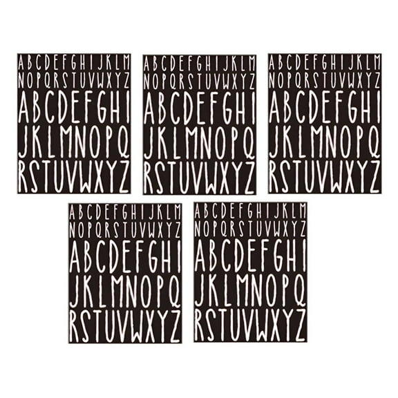 CCOCC 5Pcs Letter Stickers,Rainbow Design Mailbox Numbers,Bright Colors House Numbers for Outside,White