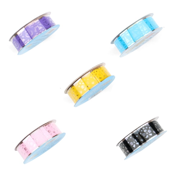 CCOCC 5Pcs Tape Intricate Lace Design Scrapbook Tape,Charming Decorative Tape for Crafting and DIY Projects,Multicolor
