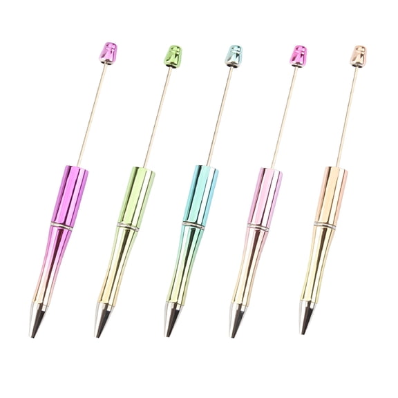CCOCC 5Pieces Retractable Ballpoint Pen DIY Beadable Pens Beadable Pens Bulk
