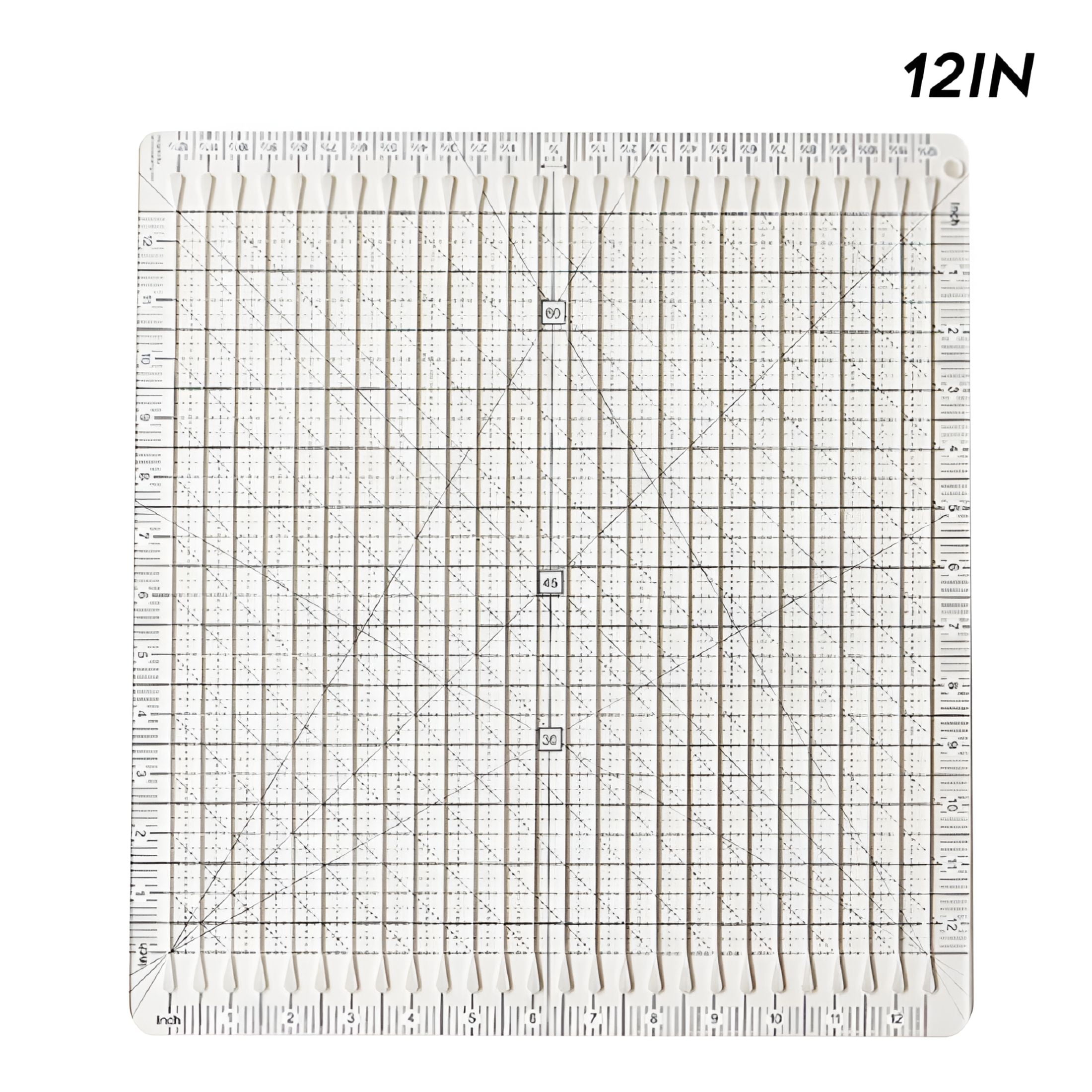 CCOCC 6/12inch Scale Slotted Quilting Ruler Acrylic Fabric Strip Cutting Sewing Patchwork Template Arts Crafts Supplies Tools