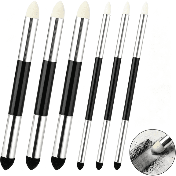 CCOCC 6 Pcs Artist Blending Sponge Pens Dual Tip,Reusable Washable Blending Tools for Oil Pastels,Colored Pencils,Drawing,Sketching,Highlight & Shadow Detail