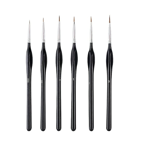 CCOCC 6 Pcs Miniature Paint Brushes Set,Triangular Grip Handles Micro Detail Paint Brush with Ultra Fine Tip,Professional Fine Detailing & Art Painting Brush for Acrylic Watercolor Oil Model