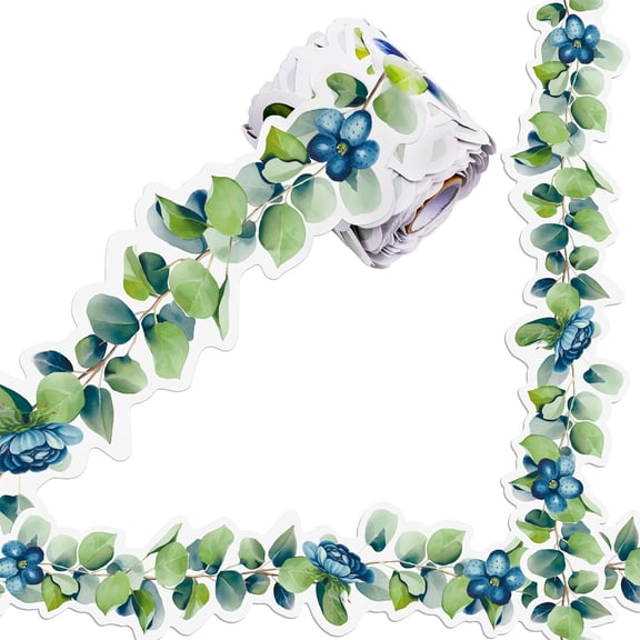 CCOCC 60 Feet Bulletin Board Borders,Scalloped Rolled Border Trim with Floral and Leaves Patterns for School,Classroom&Offices Border for Bulletin Board