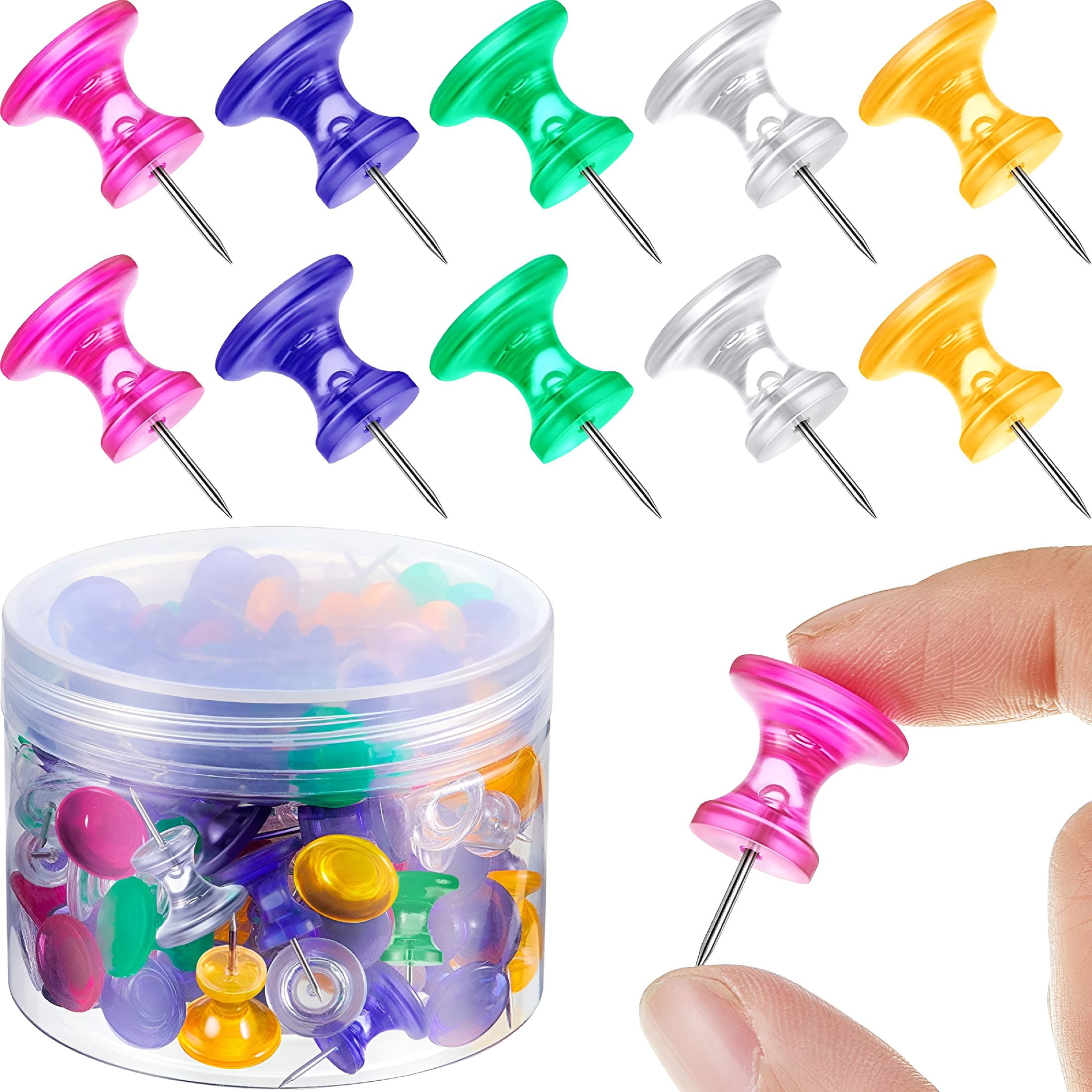 CCOCC 2026 New 60 Pieces Giant Push Pins Big Thumb Tacks Large Tacks ...