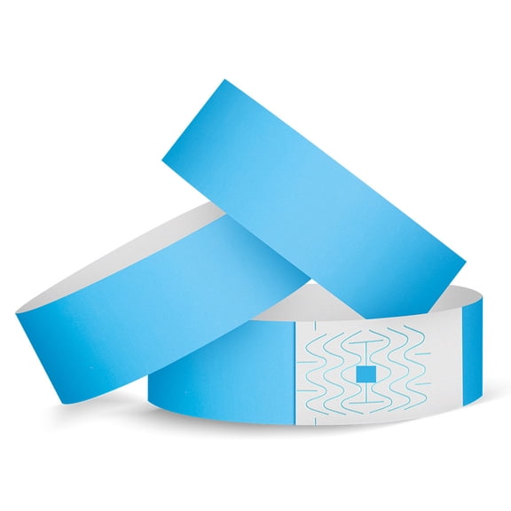 CCOCC 600 Neon Blue Wristbands for Events - Tamper-Proof Design & Fluorescent Color Prevent Reuse Premium-Grade Bracelets for Hospital & Medical Id, Party & Vip Identification