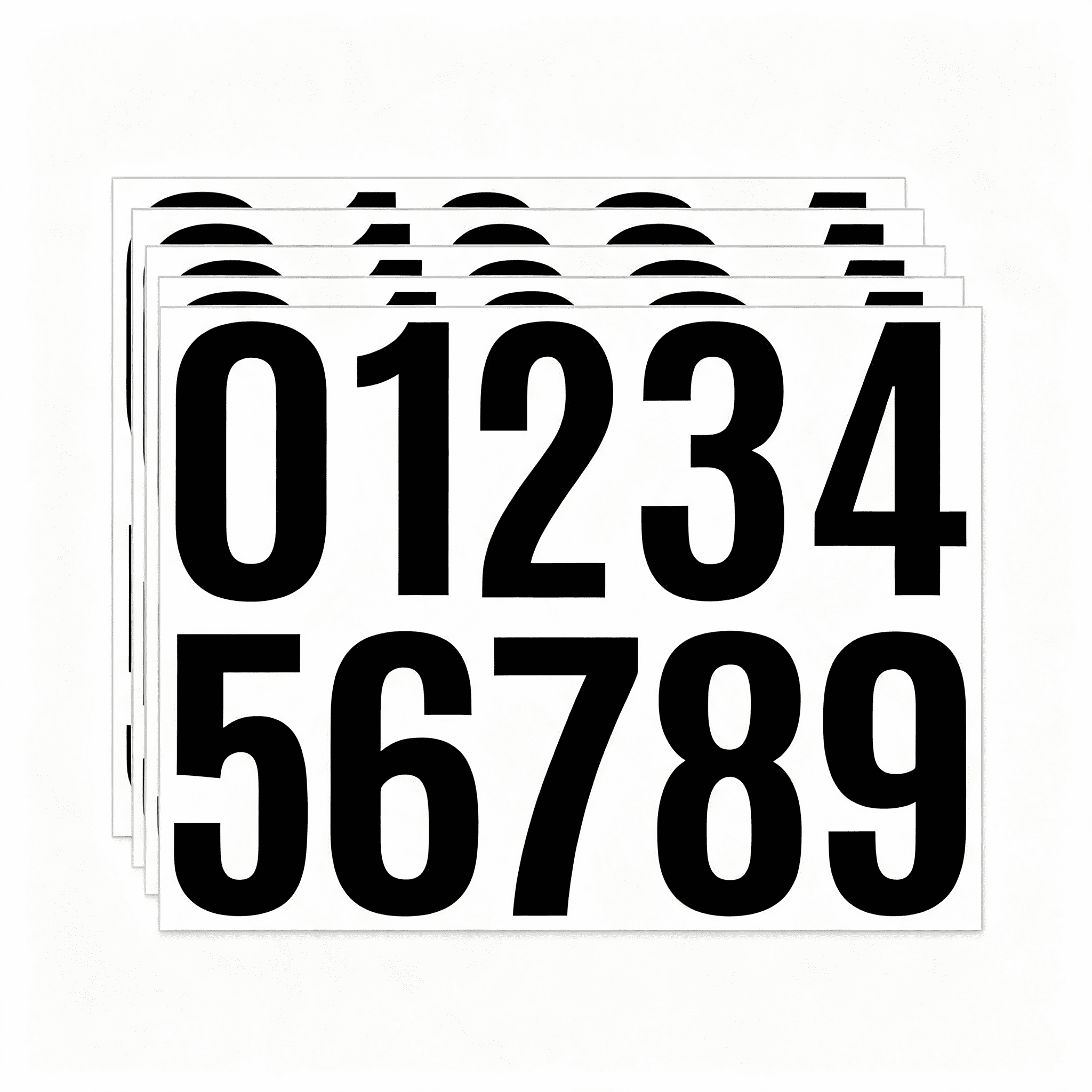 Sticker Label With Numbers CCOCC 60Pcs Number Stickers 6 Sheets 4