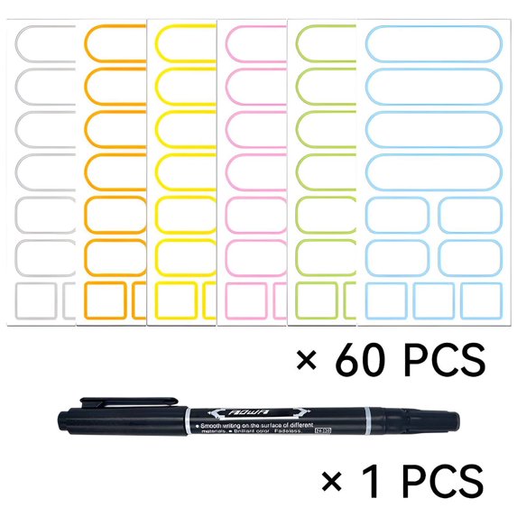 CCOCC 61Pcs Name Tags,Easy Marking Sticker Labels,Waterproof Labels ...