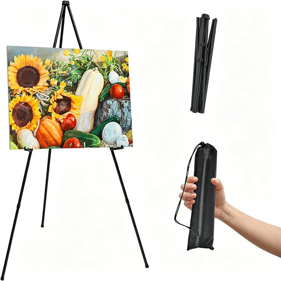 CCOCC 63'' Easel Stand for Wedding Sign & Poster, Adjustable Easels for Display | Portable Welcome Sign Stand,Poster Stand Art Easel for Floor Presentations,Picture Stands for Display