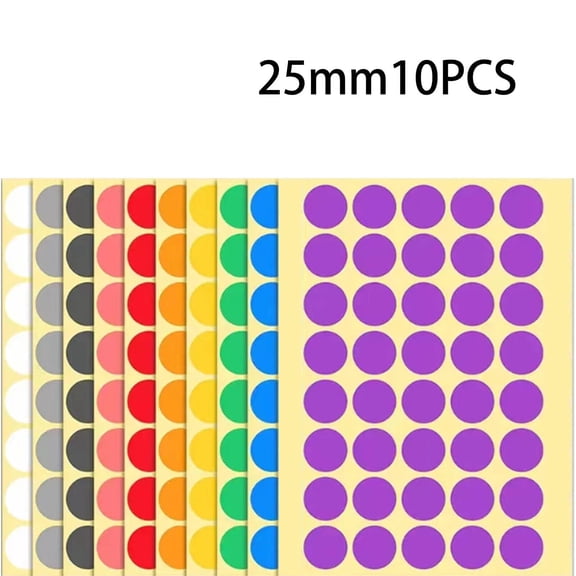 CCOCC 640 Pcs Dot Stickers Round Colored Dot Stickers Removable Adhesive Label Stickers for Family Office and Study 1"