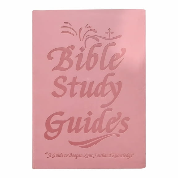 CCOCC 66 Page Bible Study Notebook, Guided Scripture Journal Planner for Christians, Personal Reflection & Group Study Guide, Pink