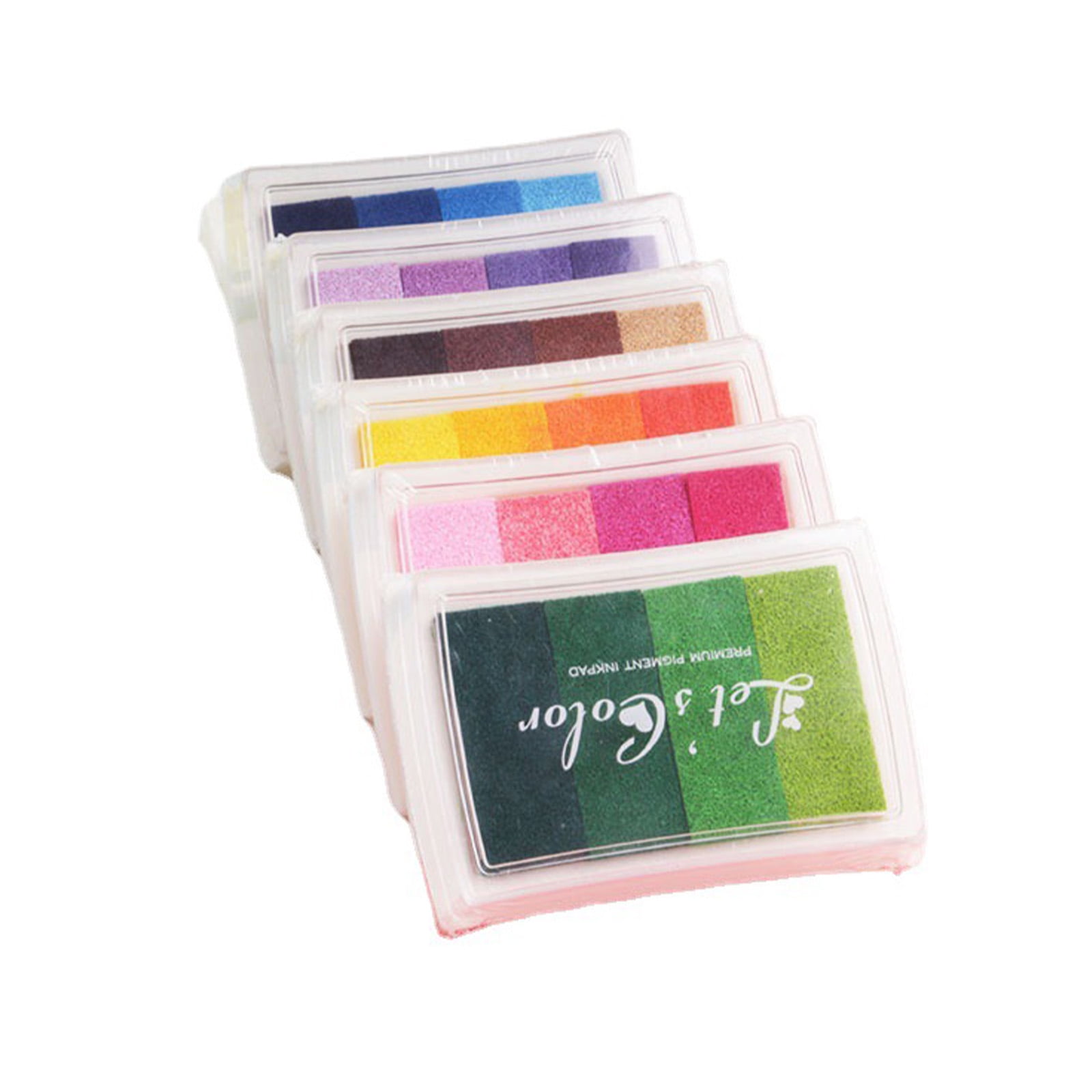 CCOCC 6PCS Ink Pads for Stamps,Safe and Eco-Friendly,Multi-Purpose Stamp Pad,Easy to Clean Ink Pad for Crafts,Gradual Color Effects