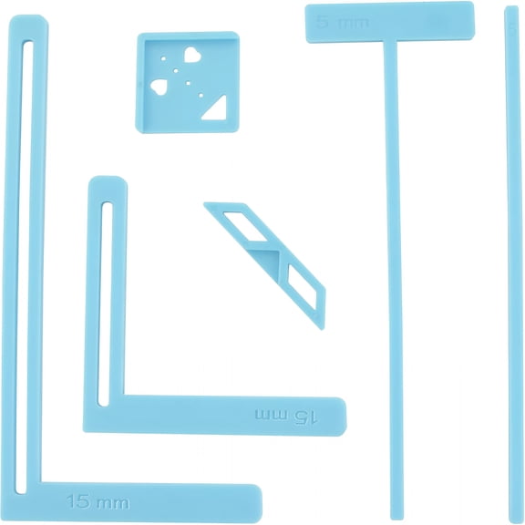 CCOCC 6Pcs Bookbinding Scrapbooking Tool for Starter, Complete Stencils and Cutter Guide Kit for Notebook, Calendar, Junk Journal, Handbook