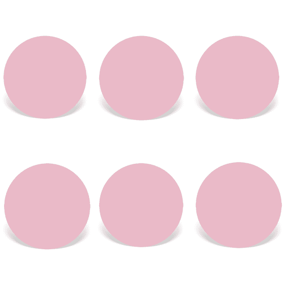 CCOCC 6Pcs Coasters,2.36-Inch Anti-Slip Design Silicone Coasters,Food-Grade Material Coasters Set of 6,Pink