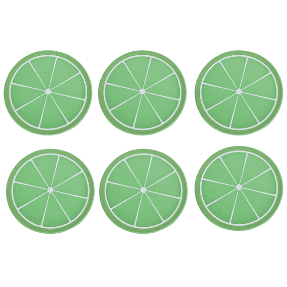 BPPEG 6-Piece Green Coasters Set,Cute Drink Coasters for Cups