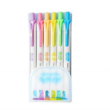 CCOCC 6Pcs Highlighters,Highlighters for Bibles That Do Not Bleed,Quick Drying Cute Highlighters