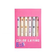CCOCC 6Pcs Mildliner Highlighters,Triangular Barrel for Comfortable Grip Mildliner Highlighters,Two-Color Overlapping Effect for A Unique Look Highlighters Assorted Colors,Dopamine