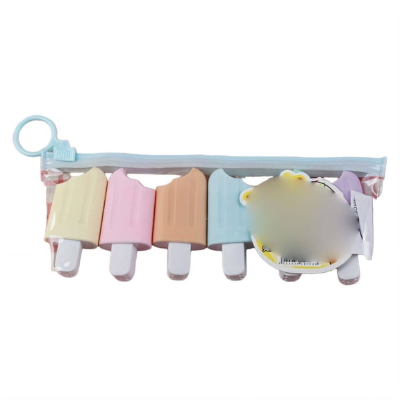CCOCC 6Pcs Mini Highlighters,Comfortable for Long-Term Use Mini Highlighters,Convenient to Carry Around Book Highlighters No Bleed,Ice Cream