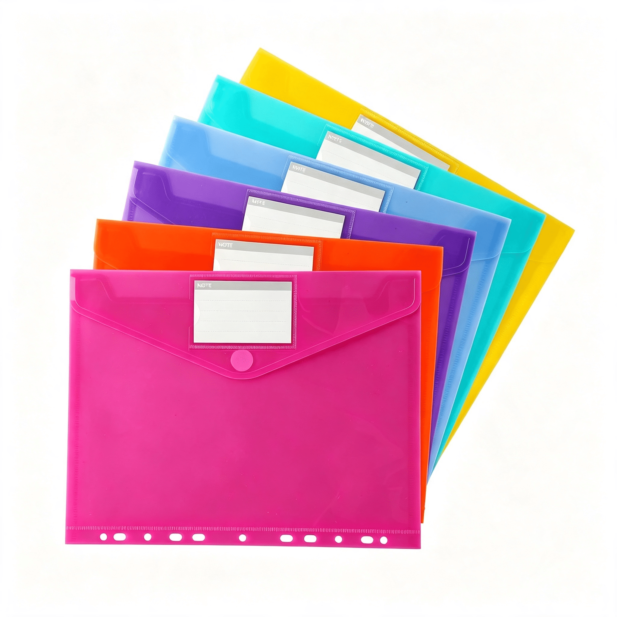 CCOCC 6Pcs Plastic Binder Pocket Envelopes Folder with Pocket for ...