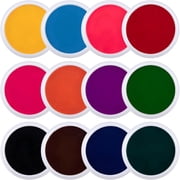 CCOCC 7"Large Ink Pads for Kids Handprint Footprint Size Rainbow Stamps Pad,Safe&Washable Ink Pad for Fingerprint Painting Card Making Stamp Crafting Paper Wood Fabric Scrapbook