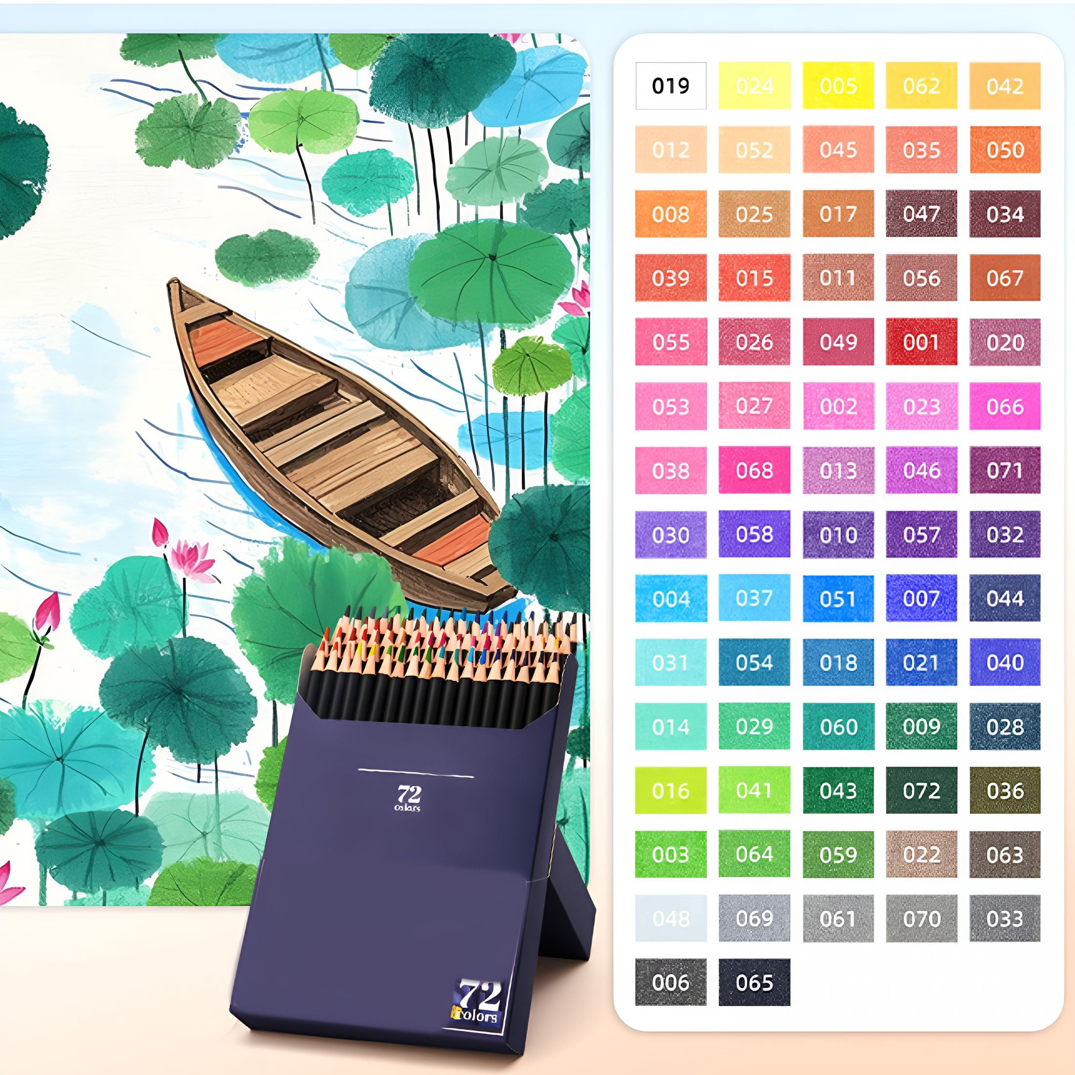 CCOCC 72-Color Colored Pencils for Adult Coloring Books, Soft Core, Back to School Supplies, Smooth Coloring Pencils for Kids Sketching, Drawing, Blending, Shading, Arts &