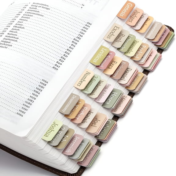 CCOCC 75 Pieces Bible Tabs, Laminated Bible Tabs for Women, Gold Foil Bible Tabs for Study Bible Easy to Read Apply Tab Dividers Book Index Tabs for Bible, Scripture Journaling Accessories, Bible