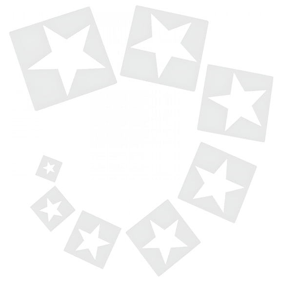 CCOCC 8 Pcs Painting Template Reusable Printing Spray Star Shape Kids Drawing Stencils star stencils for painting