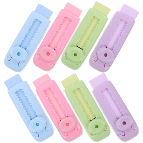 CCOCC 8 Pcs Retractable Eraser Erasers Mechanical Handheld Pupils