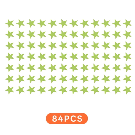 CCOCC 84Pcs Glow in the Dark Stars,Glow in Darkness Glow in the Dark Stars for Ceiling,Clear Star Shapes Wall Decals,0