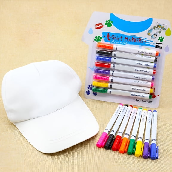 CCOCC 8Colors Fabric Markers Pen,Permanent Fabric Paint Pens Art Markers Set Fine Tip,for Canvas,Bags,T-Shirts,Sneakers,for Crafts,DIY,Textile Art,Home,Personalization