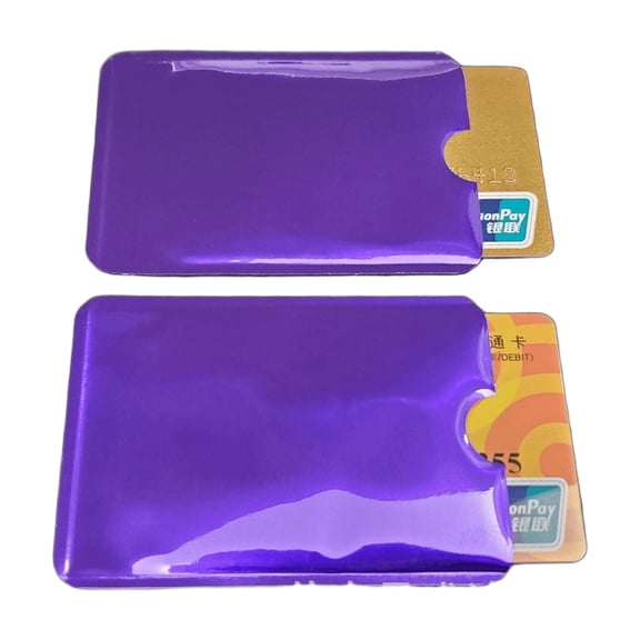CCOCC 8Pcs Rfid Blocking Sleeves,Rfid Shield Rfid Blocking Card,Effective Barrier Card Covers for Debit Cards,Deep Purple