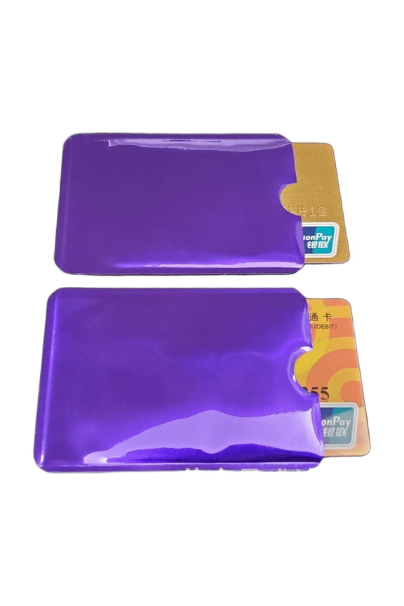 8Pcs Rfid Blocking Sleeves,Rfid Shield Rfid Blocking Card,Effective Barrier Card Covers for Debit Cards,Deep Purple
