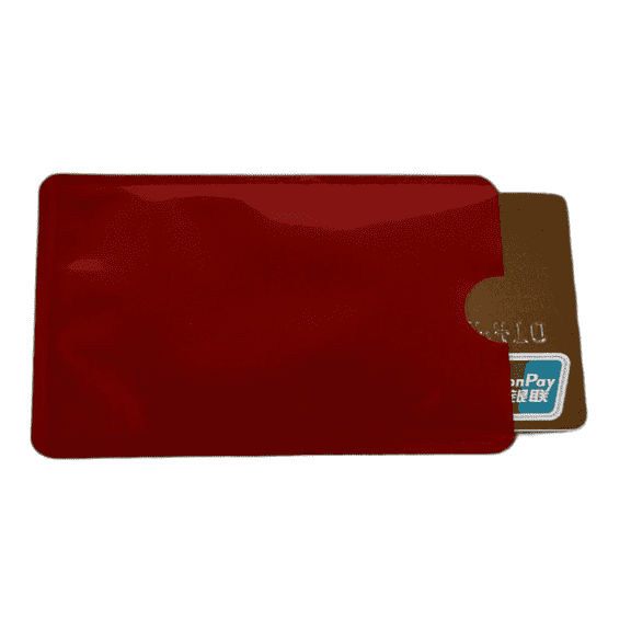 CCOCC 8Pcs Rfid Blocking Sleeves,Thicker Tin Foil Rfid Blocking Card,Signal Shield Card Covers for Debit Cards,Colorful Red