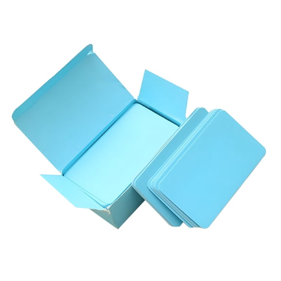 CCOCC 9.4 x 5.5 cm Paper Color Blank Note Index Card Stickers Flashcards Blue