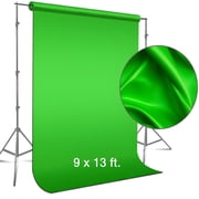 CCOCC 9 ft. x 13 ft. Green Fabricated Chromakey Backdrop Background Screen for Photo / Video Studio