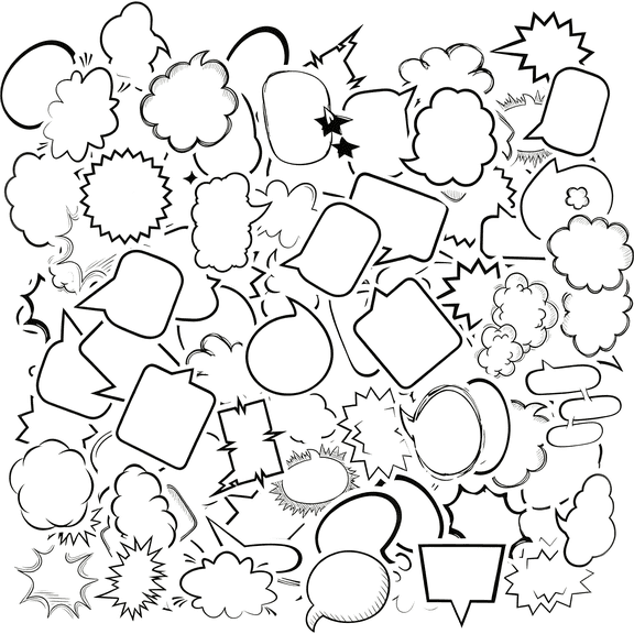 CCOCC 90Pcs Thought Cloud Sticker Notes Talking Bubble Shaped Sticky Notes Dialog Boxpaper Stickers Blank Sticker Labels Assorted Shape Paper Stickers Self-Stick Memo Pads Set for Diary,Planner