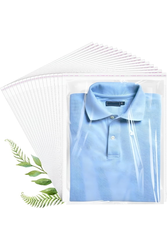 9X6 Inch Clear Apparel Bags Self Seal Flap for T-Shirt, Clothes, Party Wedding Gift Bags, Packaging Bags (200 Pcs)