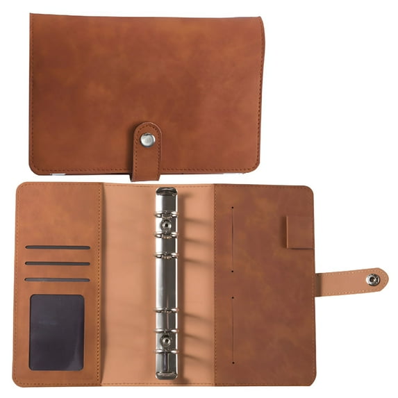 CCOCC A6 Leather Notebook Binder Can Supplement Loose-Leaf Notes Change Storage Book