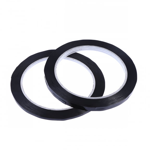 CCOCC Adhesive Tape Desktop Pipeline Duct Black Artist Scrapbook Craft Thin for Whiteboard Graphic Marking Chart 6 Pcs