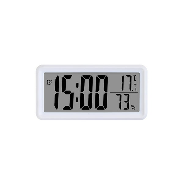 CCOCC Alarm Clock,Clear Large Digital Clock with LCD Display,Versatile Bedside Clock with Temperature and Humidity Monitoring,Silent Alarm Clock for Productive Living